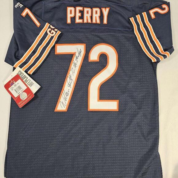 William (The Fridge) Perry Autographed Authentic Signed Jersey Youth LARGE - Picture 1 of 10